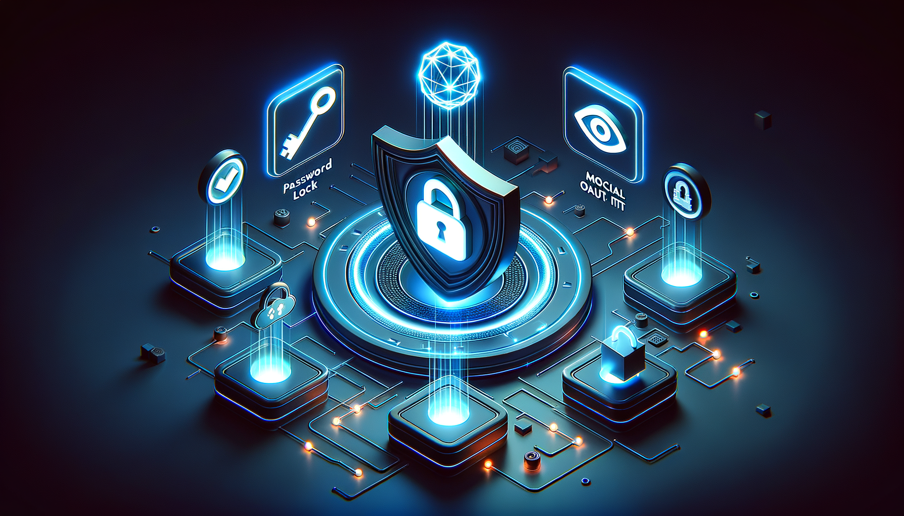 Edge authentication illustration showing JWT tokens flowing through Cloudflare Workers with login methods for password, OAuth, magic link, and OTP
